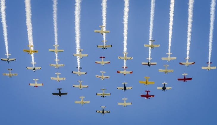 33 airplane formation at Airventure Oshkosh 2016