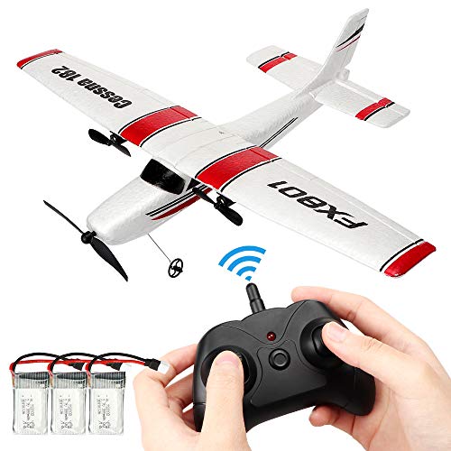 RC Plane Remote Control Airplane, 2.4GHz EPP RC Plane Ready to Fly for Kids & Beginner, Gliding Aircraft Easy to Fly(3 Batteries)