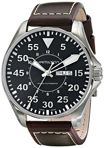 Hamilton Men's H64715535 Khaki Pilot Black Dial Watch