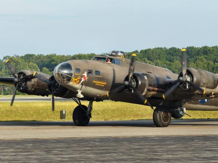 B 17 Flying Fortress at D Day National Memorial in Bedford