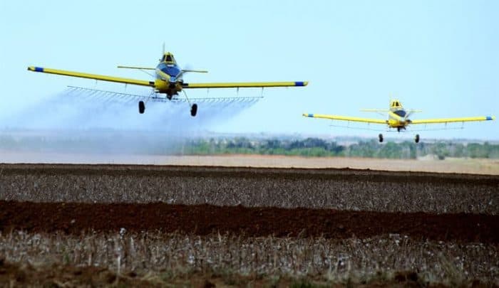Crop Dusters Flying side by side