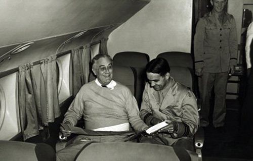 FDR first flight to Casablanca