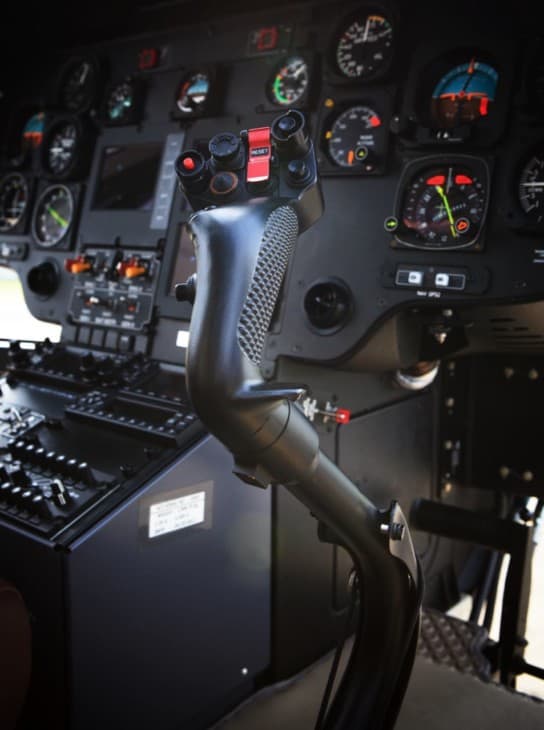 Helicopter cockpit joystick controller