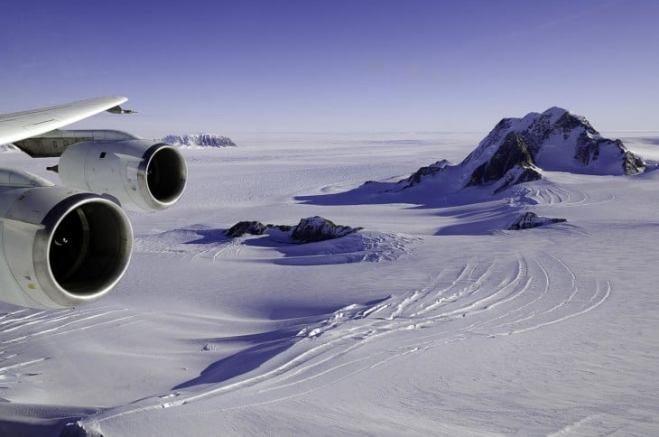 NASA DC 8 flying over Marie Byrd Land West Antarctica