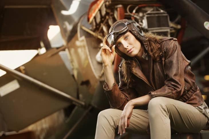 woman aviator vintage
